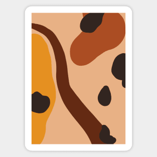 Abstract Earth Tones 4.4 Sticker